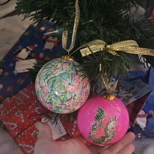 Set Of 2 Lilly Pulitzer Ornaments